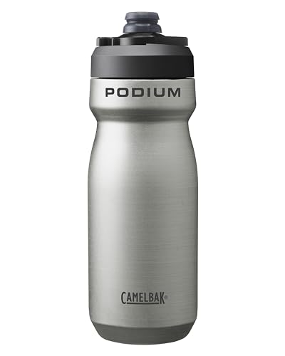 CamelBak Podium Stainless Steel Water Bottle 18oz - Double Wall Insulated, Leakproof, Bike-Friendly Design
