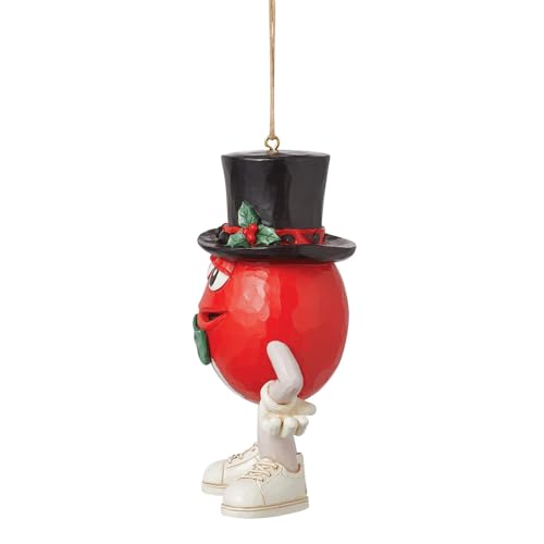 Jim Shore M&M's Red Character Ornament - Holiday Hanging Decor, 4.33 Inch