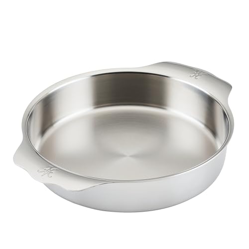 Hestan OvenBond Medium Tri-Ply Stainless Steel 9-Inch Round Baker - Professional Bakeware