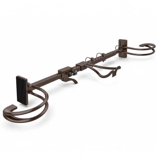 MJZ Garland Hanger for Front Door, Adjustable 34"-53" Holder, Brown