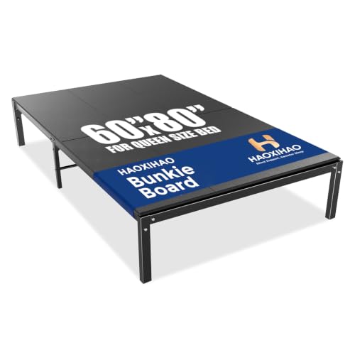 Queen Size Bunkie Board - Heavy-Duty Bed Support for Mattress - 60x80 with Noise-Reducing Cover - Variation Queen-60X80 IN