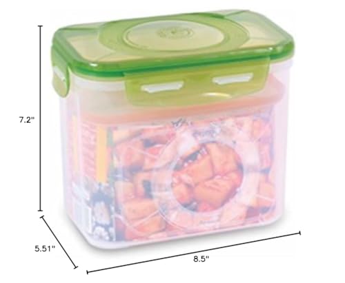e-jen Premium Kimchi, Sauerkraut Container Probiotic Fermentation with Inner Vacuum Lid (Earthenware Green, 0.9 gal/ 3.4L)