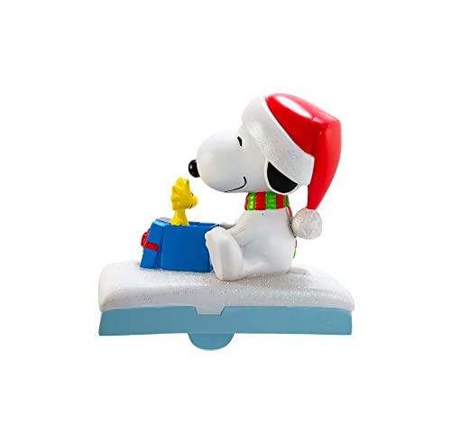 Snoopy & Woodstock Stocking Holder – Kurt Adler 4.6" Brass Resin