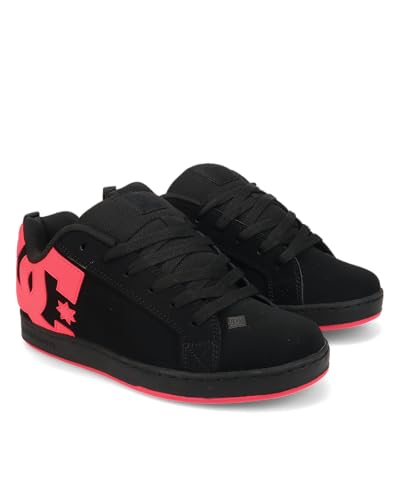 DC Women’s Court Graffik Skate Shoes - Black & Hot Pink, Size 6