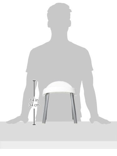 Toddler Activity Chairs Set of 2 - White Metal Child Chairs with Detachable Legs