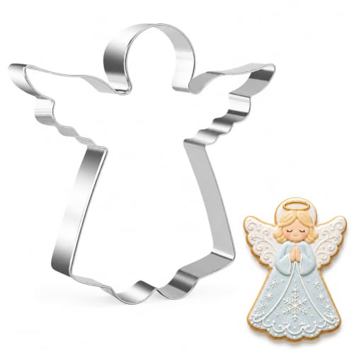 Angel Cookie Cutter 4.3 Inch Stainless Steel – Christmas Biscuit Mold