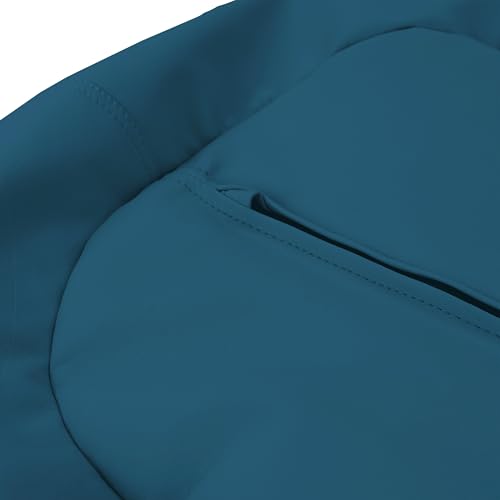 Kids 30-Inch Vinyl Bean Bag Chair - Peacock, Lightweight & Supportive