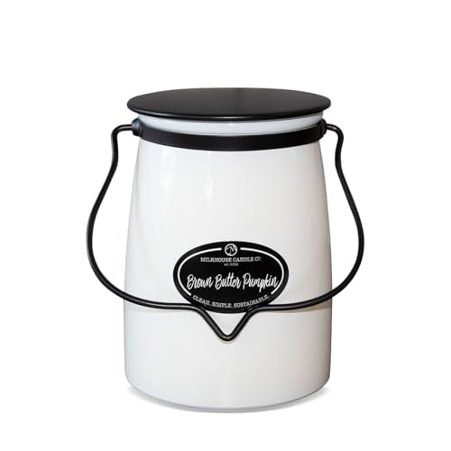 Milkhouse Candle Company Brown Butter Pumpkin Soy Candle 22 oz - Long-Lasting Fragrance