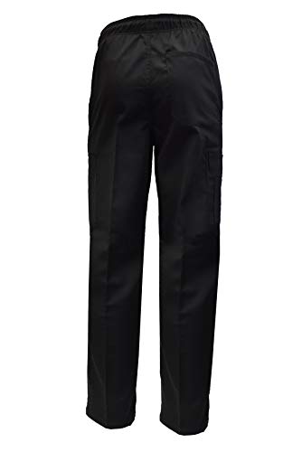 Black 3X-Large Chef Cargo Pants with 6 Pockets - Multi-Pack of 3