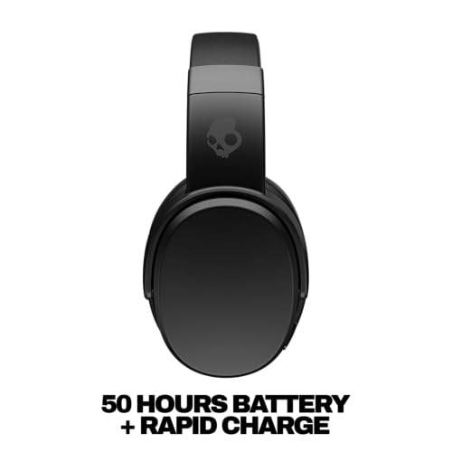 Wireless Bluetooth Headphones with Multi-Sensory Bass - Black - Skullcandy Crusher
