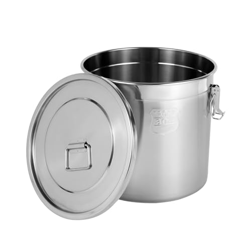 21L Food Storage Container - 5.5Gal Stainless Steel Airtight Food Storage Bin with Lid
