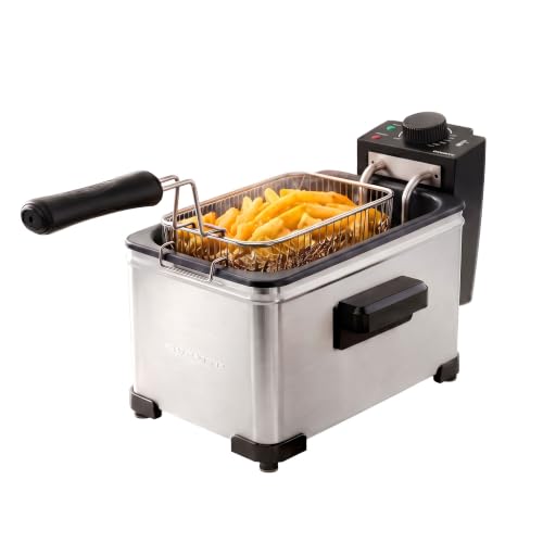 Electric Deep Fryer 2L Capacity, 1500W, Adjustable Temperature, Silver FDM2201BR - Variation of FDM2201BR - Silver / Deep Fryer
