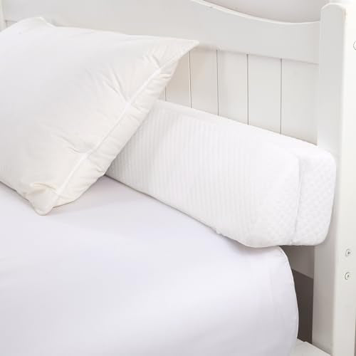 HOMBYS White Queen Size Wedge Pillow Headboard Gap Filler 60x6x6 Inches