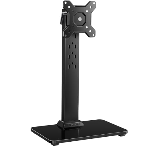 Single Monitor Stand for 13-34 Inch Screens up to 44 lbs - Adjustable & VESA Compatible - Space Saving Desk Mount - Version of THIS listing: 13-34 inch