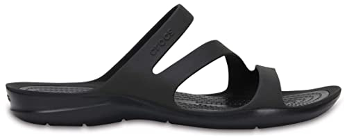 Crocs Women's Swiftwater Sandals - Black/Black, Size 8, Z-strap, Croslite Foam