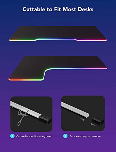 Govee RGBIC LED Neon Rope Lights, 10ft Gaming Lights for Desks