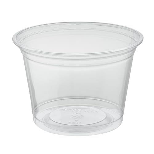 RW Base 9 Ounce Round Ice Cream Cups, 500 Disposable Parfait Cups - Lids Sold Separately, Premium, Clear Plastic Dessert Cups, Serve Frozen Yogurt, Mousse, Pudding, Great For Parties - Restaurantware