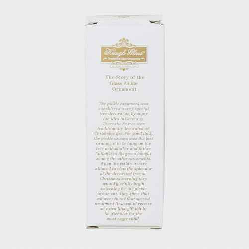 Kurt S. Adler 3-Inch Hand Blown Glass Pickle Ornament, Multi, Christmas