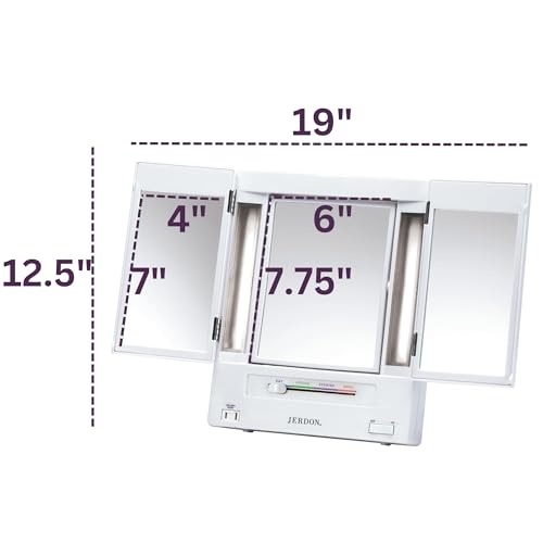 Lighted Makeup Mirror with 5X Magnification - White - JGL9W (Variation of THIS listing)