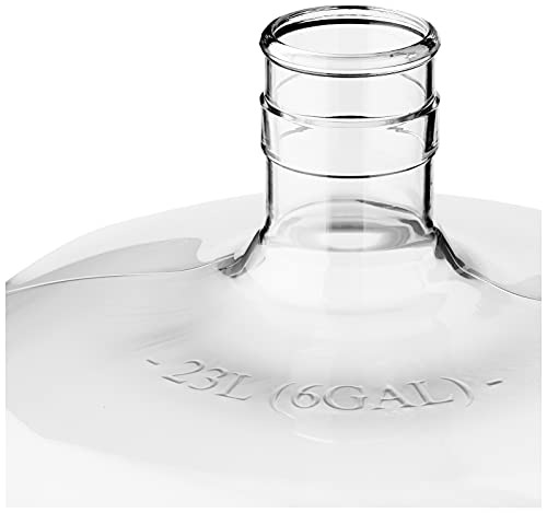 FastRack 6 Gallon Carboy (PET) | Clear Plastic Fermenter & Fermentation Jar | Food Grade BPA-Free Wine Carboy 6 Gallon for Beer Brewing, Wine Making Supplies, Storage & Home Brewing Kit - 1 Pack