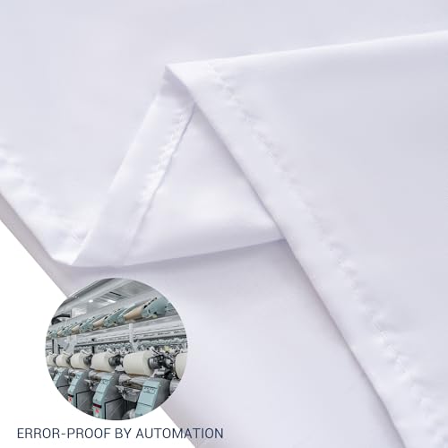 White Pillow Case Set - Microfiber Standard 20x26 Inches 48 Pack