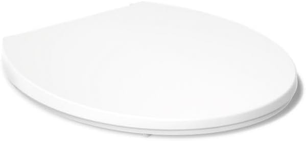 KOHLER K-27332-0 Glissade ReadyLatch Quiet Close Round Toilet Seat, White, Grip-Tight Hardware, Quiet Close Lid Prevents Slamming