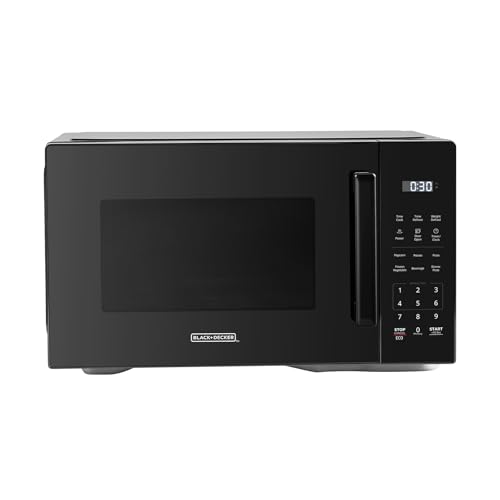 BLACK+DECKER 1.1 Cu Ft Countertop Microwave Oven 1000W Child Safety Black
