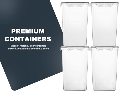 M MCIRCO Extra Large 6.5L Food Storage Containers Set of 4 with Labels & Measuring Cups
