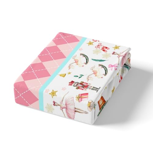 Feelyou Christmas Twin Bedding Set for Kids - Pink Nutcracker 3D Print