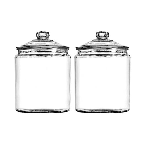 Set of 2 1-Gallon Glass Storage Jars with Lids - Heritage Hill Collection