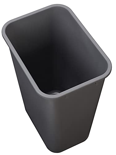 Grey 10 Gallon Commercial Office Wastebasket - 2 Pack