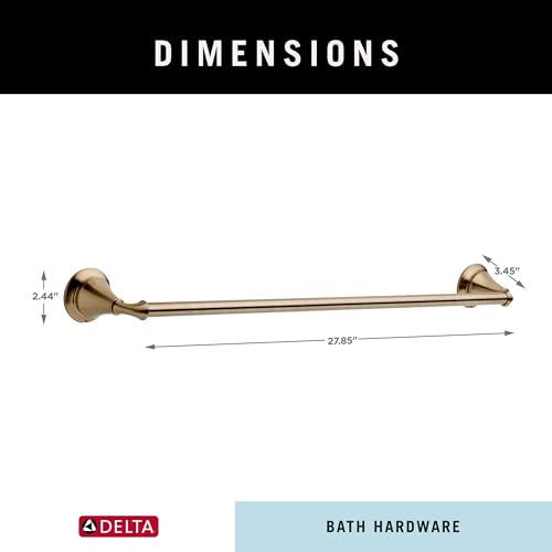 24 Inch Champagne Bronze Towel Bar - Wall-Mounted Bathroom & Kitchen Towel Rack