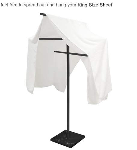 Eadot Marble Base Pool Towel Rack - Outdoor Hot Tub Spa Towel Stand - Matte Black Variation