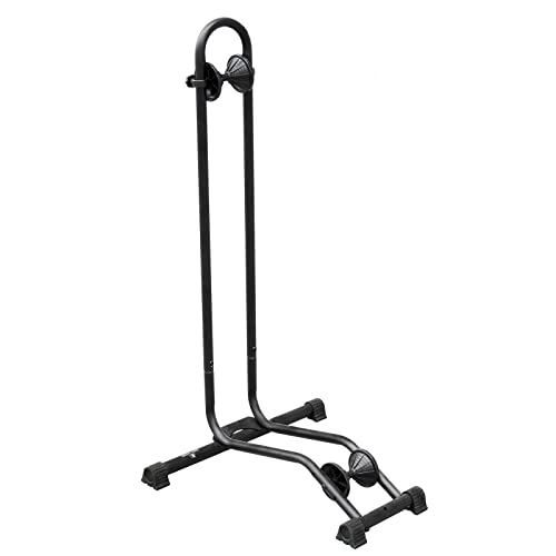 Bike Floor Stand Parking Rack - Classic Bicycle Storage for 24-29 Inch Mountain & Road Bikes