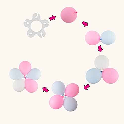 Balloon Clips 50 pcs, Balloon Arch Bracket Buckle,Balloon Flower Connectors Clip Holders for Decor Balloon Arch Column Stand Garland Birthday Wedding Baby Shower Party Decorations