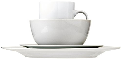 Porcelain Dinnerware Set for 4 - Microwave & Dishwasher Safe Plates Bowls Mugs