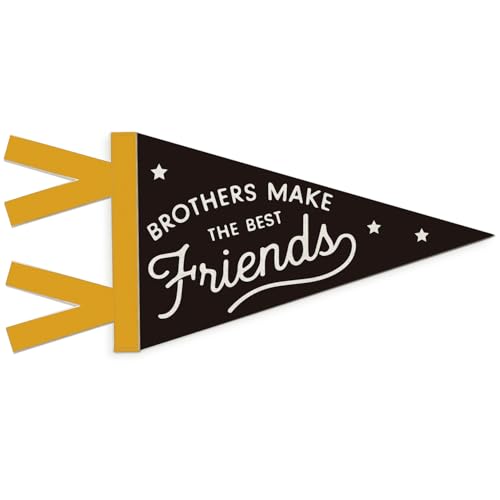 Boys Room Decor, Brothers Make the Best Friends Wall Hanging Pennant Flag Banner, Trendy Black Wall Decorations for Kids Boys Toddler Nursery Room Bedroom Playroom Decor