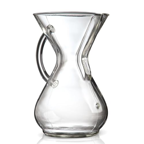 Chemex 6-Cup Pour-Over Glass Coffee Maker with Handle - Elegant Design