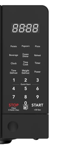 Frigidaire 0.7 Cu Ft Microwave Oven - Black, Digital Control Panel, Child Lock, 6 Auto Settings