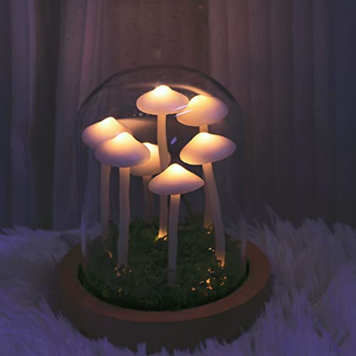 Sofyee Hand-Made Night Light - Cute Retro Mushroom USB Finished Product - Home Decor & Gift
