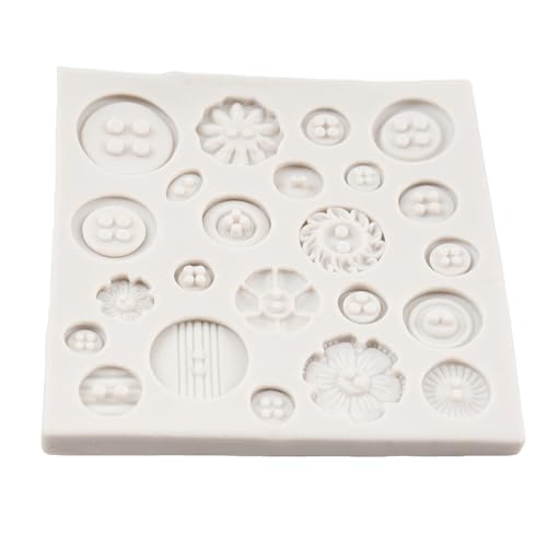 Button Fondant Silicone Mold For Chocolate Candy Cake Decoration Cupcake Topper Gum Paste Polymer Clay