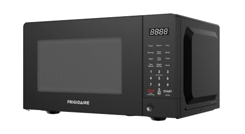 Frigidaire 0.7 Cu Ft Microwave Oven - Black, Digital Control Panel, Child Lock, 6 Auto Settings