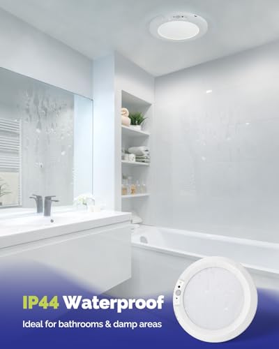 Aggforbl 10000mAh Rechargeable Wireless Shower Light 2 Pack, Waterproof, Magnetic Mount, Remote Control, 3 Color Modes