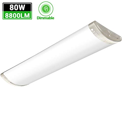 4ft Dimmable LED Light Fixture 80W 4000K Flush Mount - 1 Pack
