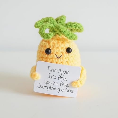 Positive Crochet Animals with Emotional Support Messages - 9 B (Gift Boxed)