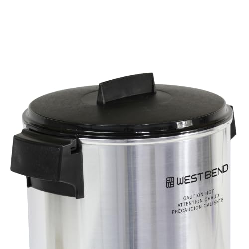 West Bend 30-Cup Coffee Urn with Automatic Temperature Control, Polished Aluminum, Easy Clean