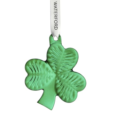 Mini Shamrock Green Ornament with Waterford Ribbon