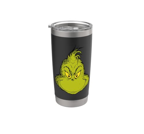 Dr. Seuss Grinch Stainless Steel Insulated Tumbler Black 20oz Christmas Gift