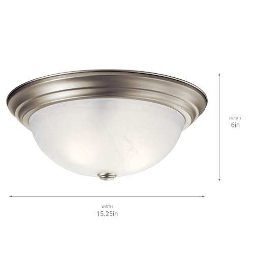 Kichler 3-Light Flush Mount Ceiling Light - 15.25