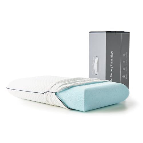 King Size Cooling Gel Memory Foam Pillow with Washable Cover - Support for Side & Back Sleepers
